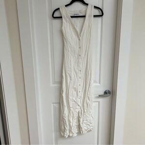 Princess Polly Buttoned White Maxi Dress